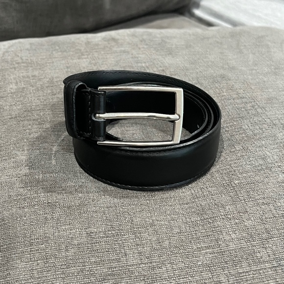 Sandro Smooth Leather Black Belt - Picture 1 of 7